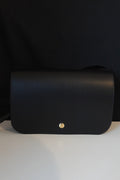 Sac en cuir de pomme unis noir