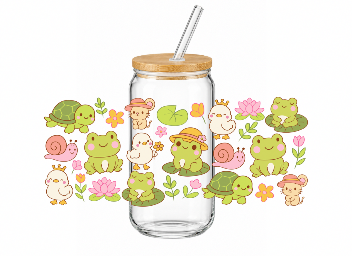 The frogs with his friends